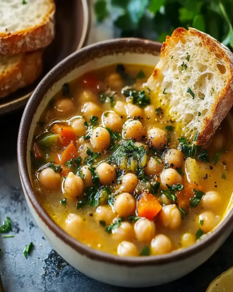 Greek Chickpea Soup (Revithia) First Image First Image